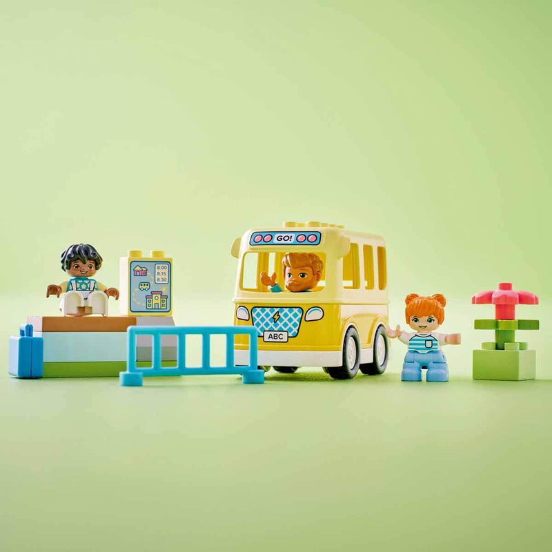 LEGO DUPLO The Bus Ride Set, Learning Toy To Help Build Social and Fine Motor Skills, with Vehicle and Figures, Preschool Educational Gift for 2+ Years Old, Toddlers, Boys and Girls 10988