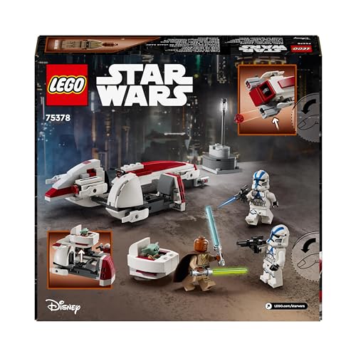 LEGO Star Wars BARC Speeder Escape Set, The Mandalorian Building Toy for Kids, Bike with Sidecar Includes Characters Kelleran Beq and Grogu, Gift for 8 Plus Year Old Boys, Girls and Fans 75378