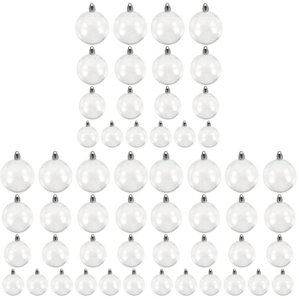 54 Pcs Christmas Baubles Balls Clear Iridescent Ornaments Christmas Tree Balls Decor Hanging Christmas Baubles Balls Ornaments Holiday Wedding Party Decor (mixed Style) - Gift Guide