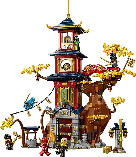 LEGO NINJAGO Temple of The Dragon Energy Cores 71795, Building Toy with a NINJAGO Temple and 6 Minifigures Including Cole, Kai and NYA' Gift for Kids Ages 8+ Who Love Buildable Ninja Playsets