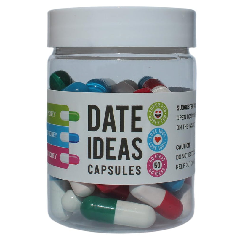 INFMETRY Valentines Day Gifts For Her Him Date Night Ideas Capsules In A Bottle (50pcs) -Boyfriend Girlfriend Wife Husband Newlyweds, Funny Bridal Shower Registry Wedding Gifts For Women Men - Gift Guide