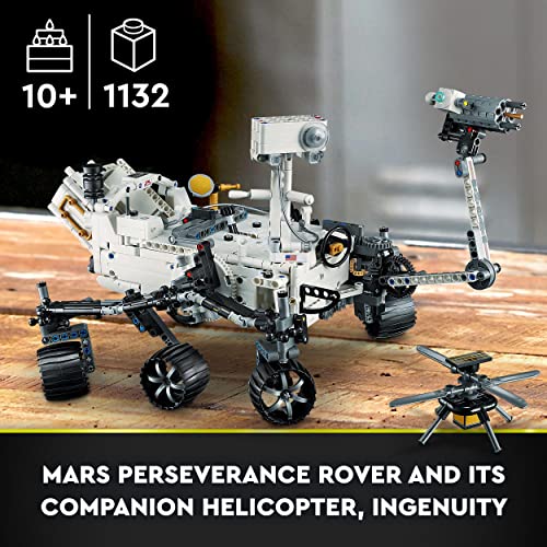 LEGO Technic NASA Mars Rover Perseverance Space Set with AR App Experience, Science Discovery Set, Learn About Vehicle Engineering, Construction Toy, Birthday Gift for Kids 10 Years and Up 42158