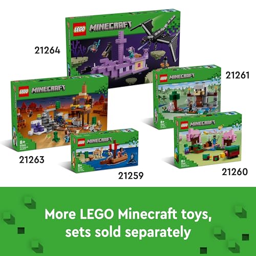 LEGO Minecraft The Badlands Mineshaft Video-Game Toy for 8 Plus Year Old Boys & Girls, Includes Explorer, Creeper and Spider Figures for Independent Play, Birthday Gift for Kids 21263