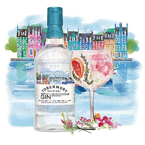 Tobermory Hebridean Gin, 70cl, Craft Scottish Gin with Gift Box