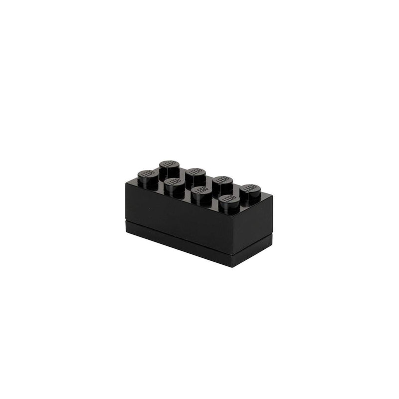 Room Copenhagen, LEGO Mini Box - 1.8 x 3.6 x 1.7 in - Brick 8, Black