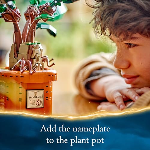 LEGO Harry Potter Mandrake Plant Toy Figure and Pot, Magical Set, Wizarding World Gift Idea for Girls, Boys and Fans, Imaginative Kids, Bedroom Decoration or Desk Accessory 76433