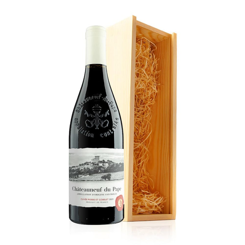 Andre Brunel Cuvee Pierre et Gobelet Chateauneuf-du-Pape (75cl) in Wooden Gift Box