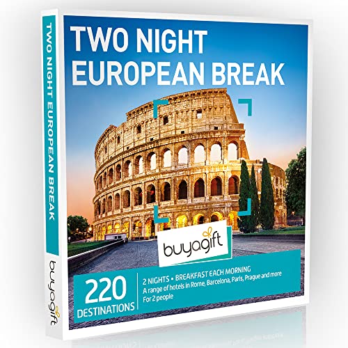 Buyagift Two Night European Break Experience Gift Box - 220 two night escapes with breakfast for two people in destinations across Europe - Gift Guide