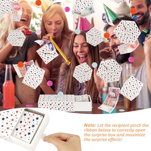 Giftota Surprise Gift Box Explosion for Money - Pop Up Exploding Box with Confetti - Surprise Box for Cash Photo Gift Novelty - Folding Bouncing Gift Box for Birthday Anniversary Valentine Christmas