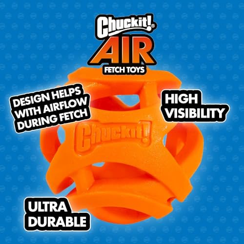 Chuckit! Air Fetch Dog Ball Durable Rubber Dog Toy Launcher Compatible Dog Balls, 2 Pack, Medium - Gift Guide