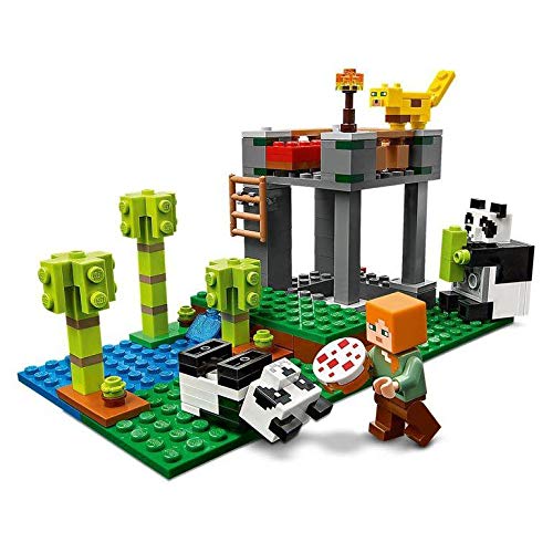 LEGO 21158 Minecraft The Panda Nursery Building Set with Alex & Animal Figures, Toys for Boys and Girls 7 plus Years Old