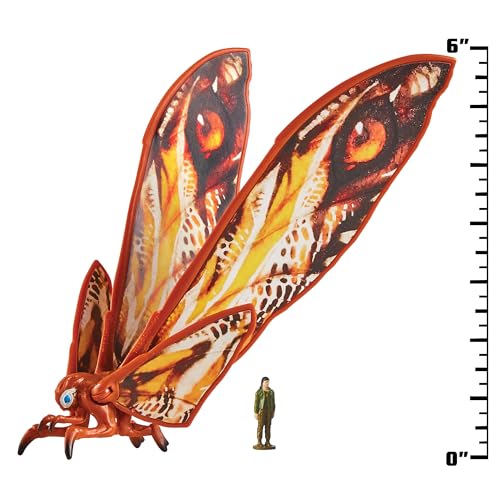 MonsterVerse Godzilla x Kong: The New Empire, 6-Inch Mothra Action Figure Toy, Iconic Collectable Movie Character, Includes 1-Inch Mini Jia, Suitable for Ages 4 Years+