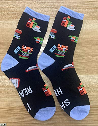 Himozoo 'SHHHHHH, I'M READING' Socks Novelty Funny Socks for Men Women Readers and Bibliophiles Gifts…