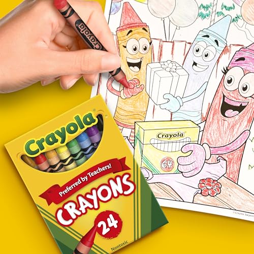 CRAYOLA Crayons, Bright Strong Colours, Multi, 24 Count (Pack of 1) (Packaging may vary) - Gift Guide