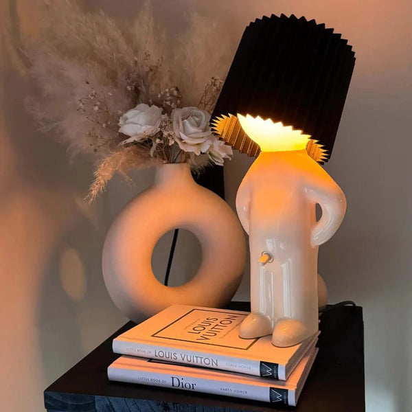 Modest Mike Naughty Night Lamp, OMG That Wiener Switch! Shy Boy Night Light, Adult White Elephant Gift, Creative Night Light, Valentines Day Gifts for Him Her, Funny Anniversary (Black, UK Plug)