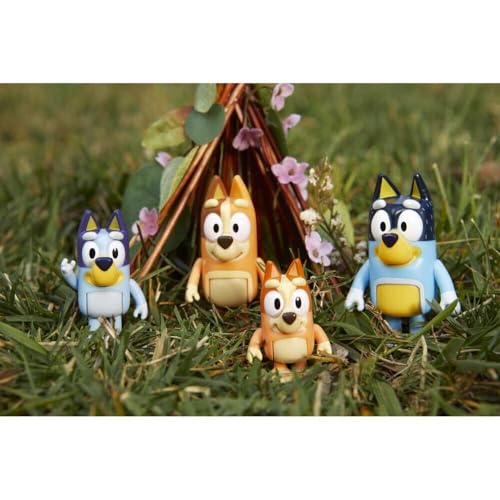 Bluey Figurines, Multicoloured, Family 4-pack (Original Version)