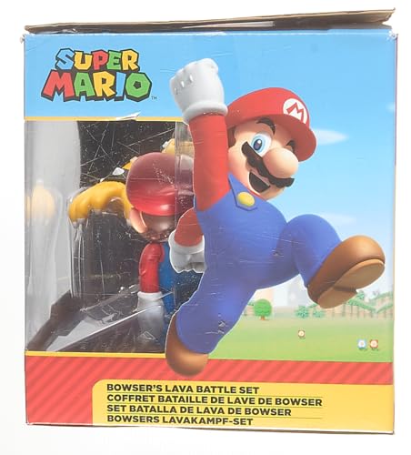 Nintendo Bowsers Lava Battle Set Action Figures, 2 Figures Included, Yellow
