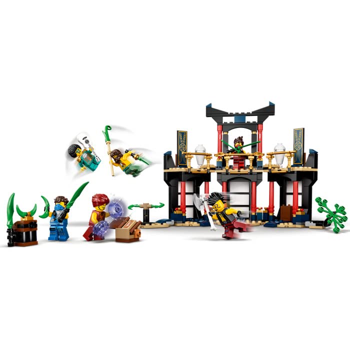 LEGO 71735 NINJAGO Legacy Tournament of Elements Temple Building Set with Battle Arena and Collectible Gold Ninja Lloyd Figure