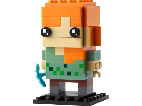 LEGO 40624 Brickheadz Minecraft Alex With Diamond Pickaxe Build This Iconic Minecraft Character in Collectible Brickheadz Form 10+ 86 Pieces