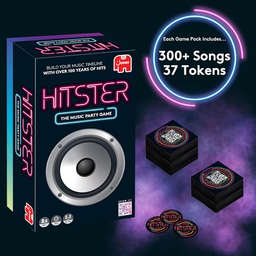 Hitster - The Music Party Board Game, Card Game, Fun Music Quiz Game,2-10 Players - 300Plus Iconic Music Hits - Great For Game Nights, Date Nights, Parties, Adult and Family Games - Jumbo (UK Edition)