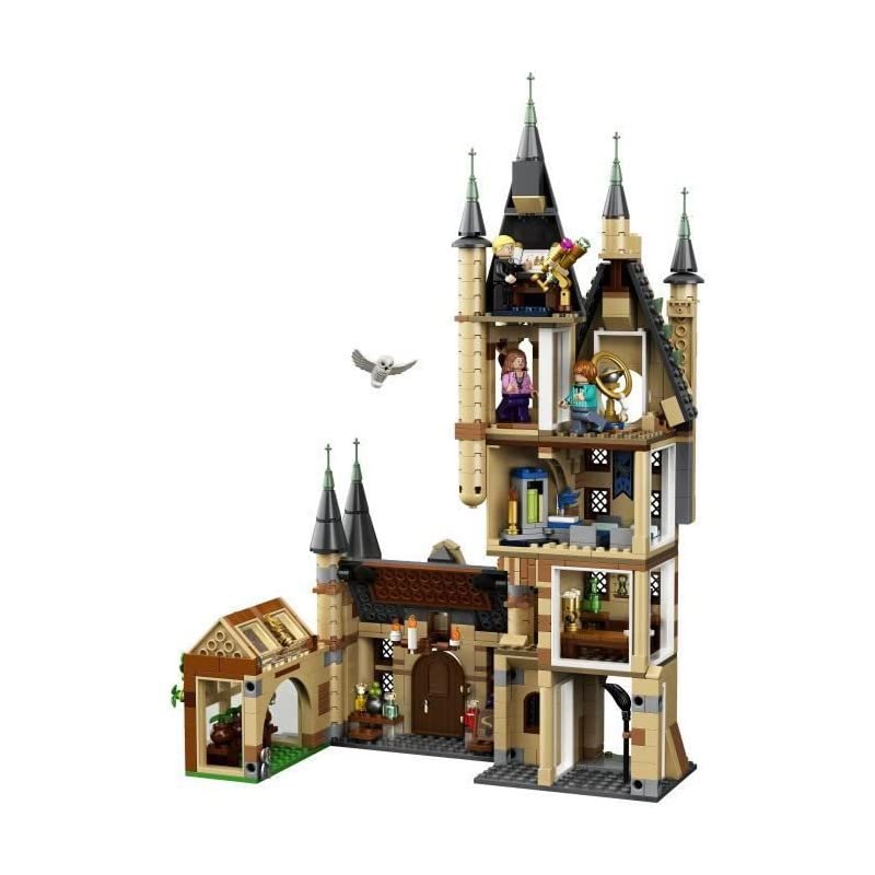 LEGO Harry Potter Hogwarts Astronomy Tower, Castle Toy Playset for Kids, Girls & Boys with 8 Character Minifigures including Herione and Ron, plus Hedwig the Owl Figure, Wizarding World Gifts 75969