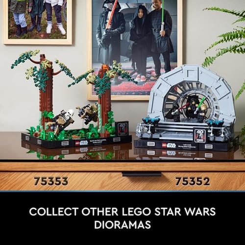 LEGO Star Wars Emperor's Throne Room Diorama, Return of the Jedi 40th Anniversary Lightsaber Dual Set for Adults, Gift for Men & Women, with Luke Skywalker and Darth Vader Minifigures 75352