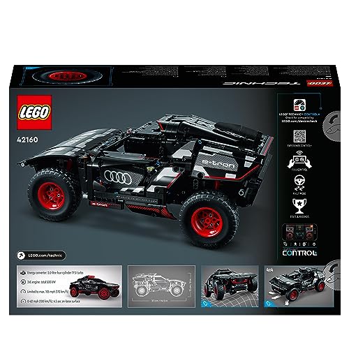 LEGO Technic Audi RS Q e-tron Remote Control Rally Car Toy, Dakar Rally Off-Road Car Model Set, App-Controlled RC with CONTROL+, Gift Idea for Boys, Girls and Fans Aged 10 Plus to Build 42160