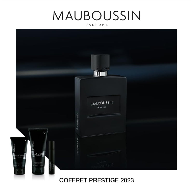 Mauboussin - Prestige Set 2023 Pour Lui In Black : Eau de Parfum, Shower Gel, Shower Gel & Travel Spray