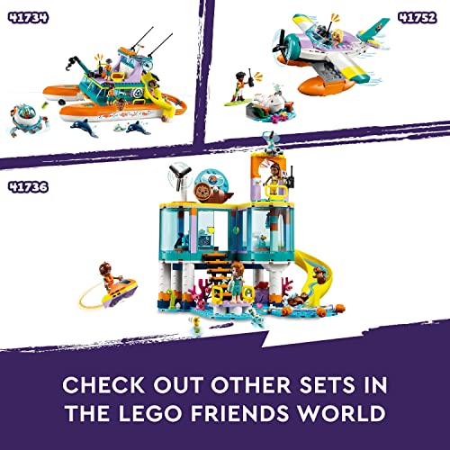 LEGO Friends Sea Rescue Centre Vet Set, Animal Care Building Toy for 7 Plus Year Old Kids, Girls and Boys, with Otter, Seahorse and Turtle Figures 41736