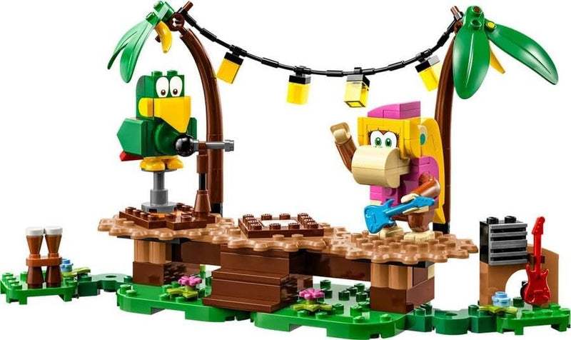 LEGO Super Mario Dixie Kong's Jungle Jam Expansion Set with Dixie Kong and Squawks the Parrot Figures, Buildable Toy to Combine with Starter Course 71421