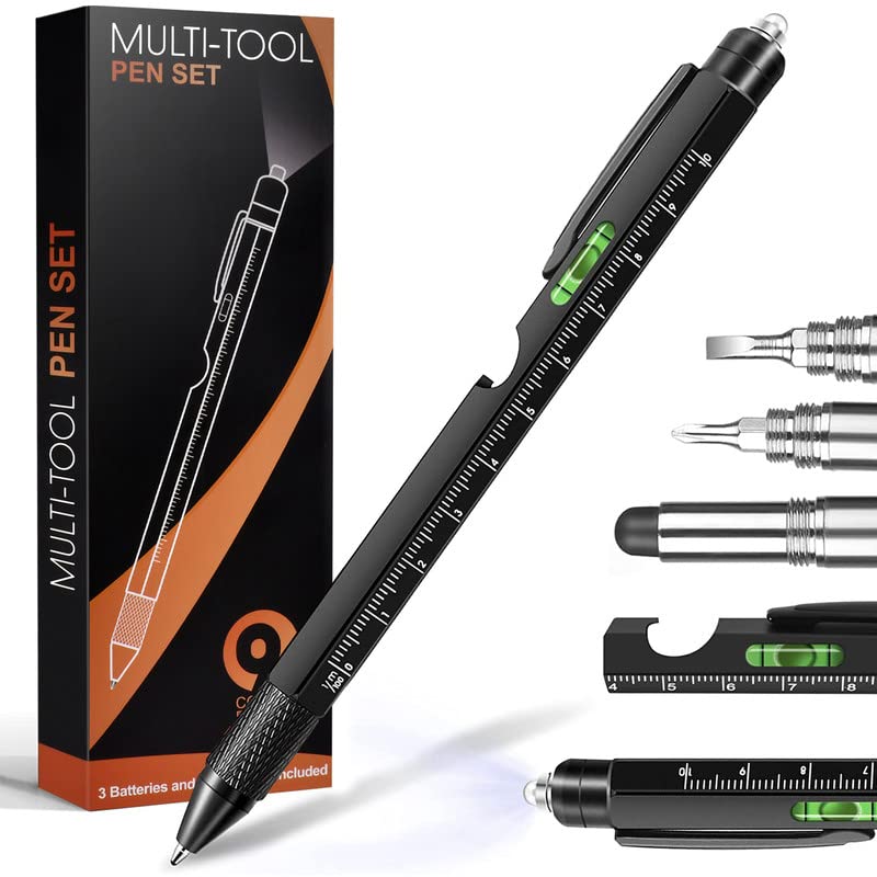 Stocking Fillers for Men Dad, 9 in 1 Multi Tool Pen Christmas Tool Gifts for Him, Secret Santa Gifts for Men, Dad Christmas Gifts, Gadgets for Men, Dad Gifts for Christmas Birthday Anniversary - Gift Guide