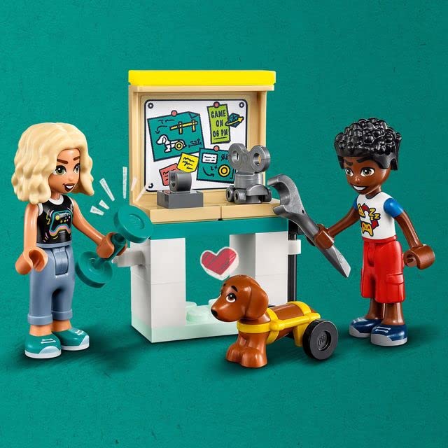 LEGO Friends Nova's Room Gaming Themed Bedroom Playset, Collectible Toy with Zac Mini-Doll and Pickle the Dog, Small Gift Idea for Kids 6+, 2023 Characters 41755