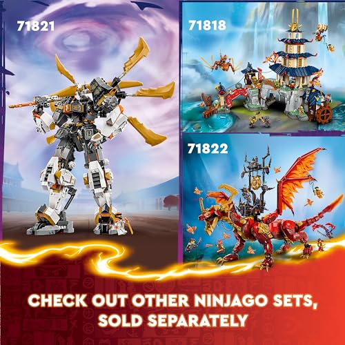 LEGO NINJAGO Tournament Battle Arena Set, Ninja Adventure Toys for 7 Plus Year Old Boys & Girls, with 6 Minifigures including Characters Jay and Kai, Dragons Rising Birthday Gift for Kids 71818