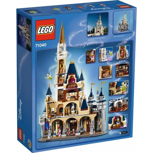 LEGO 71040 The Disney Cinderella Castle Buildable Castle Toy, Set with Mickey & Minnie Mouse, Daisy and Donald Duck plus Tinkerbell Minifigures