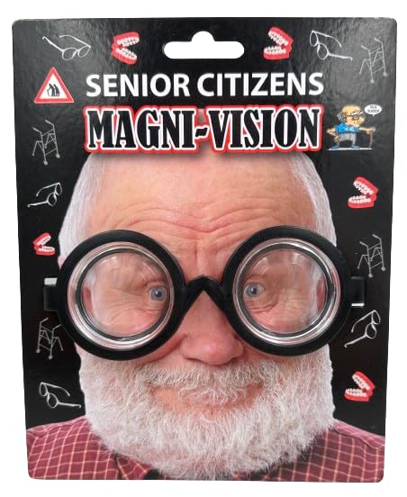 Diabolical DP0837 Senior Citizens Magnivision Glasses - Old Age Joke Gifts for Elderly People, Joke Presents, Novelty Secret Santa Gifts, Old Person Man Granny, Gifts for Grandad