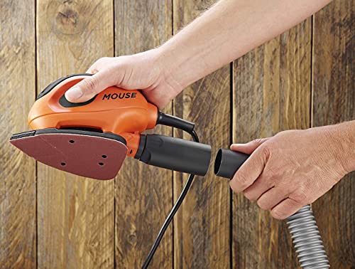 BLACK+DECKER Mouse Detail Sander, 55W, 240V, Corded, Includes 6 Sanding Sheets, BEW230-GB - Gift Guide