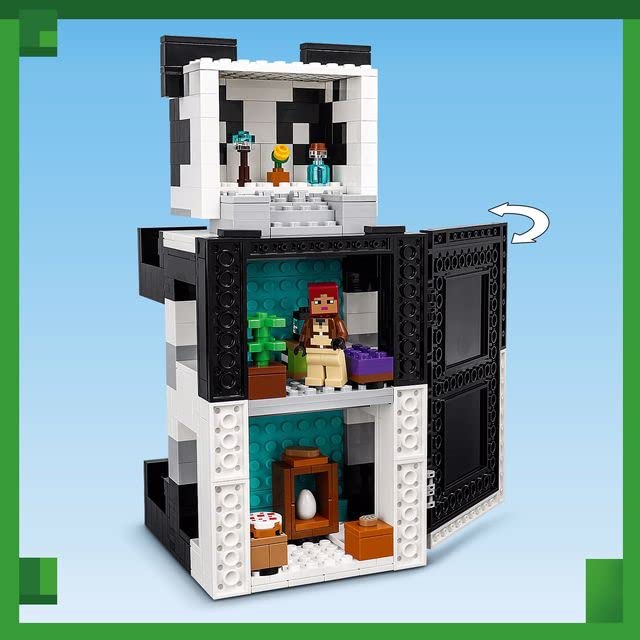 LEGO Minecraft The Panda Haven Set, Movable Toy House with Baby Pandas Animal Figures, Toys for 8 Plus Years Old Kids, Boys and Girls, Gift Idea 21245