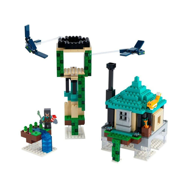 LEGO Minecraft The Sky Tower 21173 Fun Floating Islands Building Kit Toy with a Pilot, 2 Flying Phantoms and a Cat; New 2021 (565 Pieces)