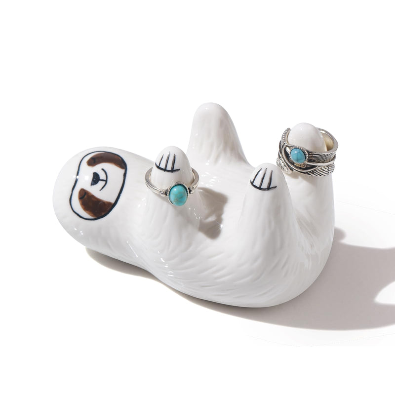 Titanape Sloth Gifts for Women Ring Holder, Funny Jewellery Holder for Rings, Women Gifts for Birthday Christmas Valentines, Ceramic Small Ring Stand Ring Display for Room Decor - Gift Guide