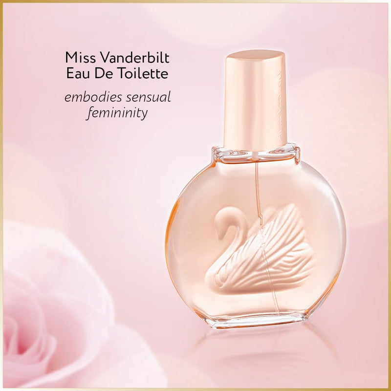 Miss Vanderbilt Eau De Toilette 100ml Spray, Floral Female Perfume, Fragrance For Women, Eau De Toilette For Women, Romantic Womens Perfumes - Genuine Gloria Vanderbilt Perfume for Women