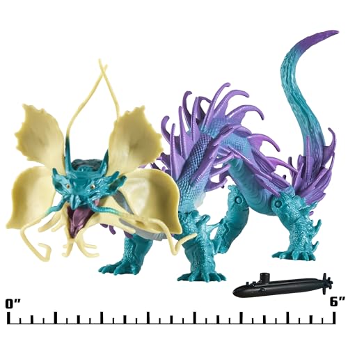 MonsterVerse Godzilla x Kong: The New Empire, 6-Inch Tiamat Action Figure Toy, Iconic Collectable Movie Character, Includes 2.5-Inch Submarine Accessory, Suitable for Ages 4 Years+