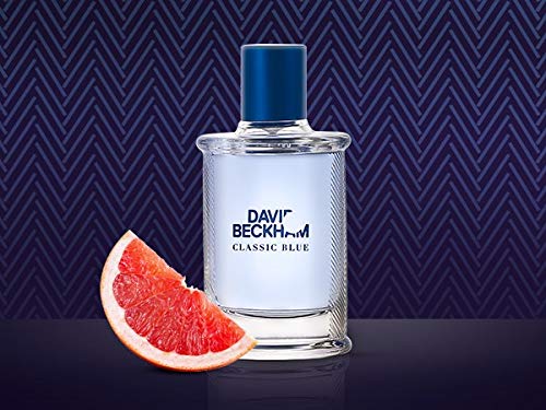DAVID BECKHAM Classic Blue - Eau de Toilette For Men - Citrus Woody Fougère Profile With Notes Of Grapefruit, Clary Sage, Moss - Long-lasting - 90ml