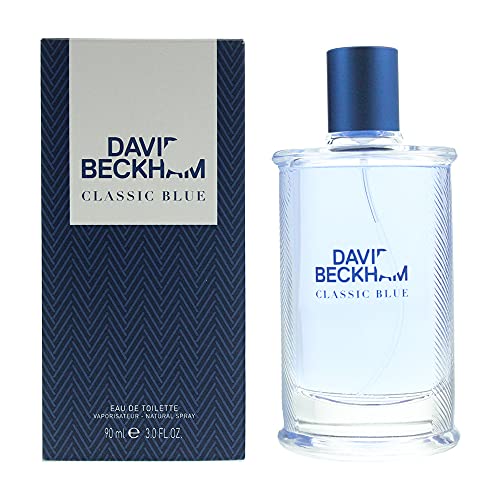 DAVID BECKHAM Classic Blue - Eau de Toilette For Men - Citrus Woody Fougère Profile With Notes Of Grapefruit, Clary Sage, Moss - Long-lasting - 90ml