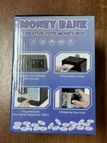 Highttoy Piggy Bank for Kids, Electronic Money Box for Kids ATM Savings Bank Password Safe Birthday Gifts for 3-12 Year Old Boys Girls Cash Coin Saving Bank for Kids Red - Gift Guide