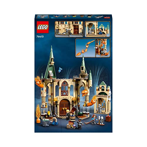 LEGO Harry Potter Hogwarts: Room of Requirement, Castle Toy for 8 Plus Year Old Kids, Boys and Girls, with Transforming Fire Serpent Figure, Deathly Hallows Modular Building Set 76413