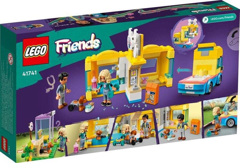 LEGO 41741 Friends Dog Rescue Van, Pet Puppy Playset, Animal Toy for Kids, Girls and Boys 6 Plus Years Old, Birthday Gift Idea, 2023 Series Characters