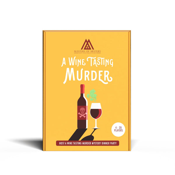 Replay-able A Wine Tasting Themed Murder Mystery Game Kit English 4-20 Players