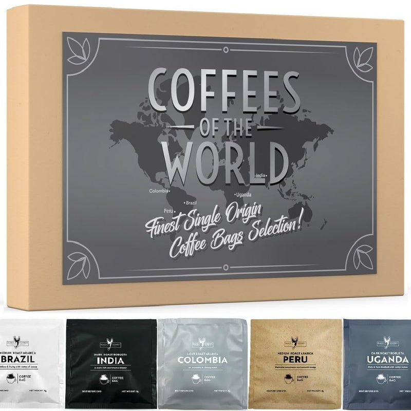 Coffee Bags Tasting Collection Set | Coffee Gift Set | Selection of Finest Single Origin Specialty Coffees | 15 Bags | Hamper Style Letterbox Gift Idea for Him & Her - Gift Guide