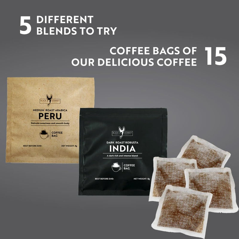 Coffee Bags Tasting Collection Set | Coffee Gift Set | Selection of Finest Single Origin Specialty Coffees | 15 Bags | Hamper Style Letterbox Gift Idea for Him & Her - Gift Guide