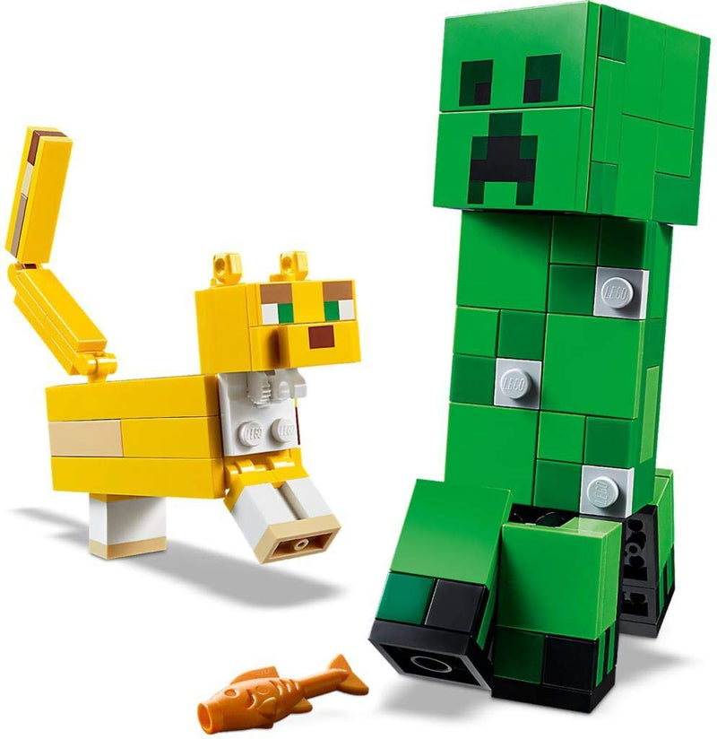 LEGO 21156 Minecraft BigFig Creeper and Ocelot Figures Building Set, Toys for Kids 7+ Years Old